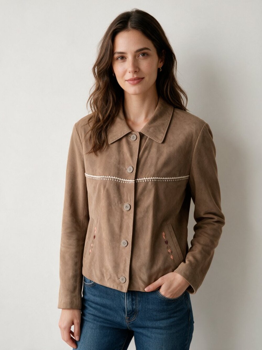 NWT 100% Goat Suede Jacket by George J Love, size L